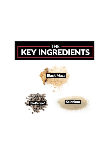 Force Factor Black Maca Root Vitality For Men 1000mg, 60 Capsules