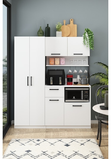 Ervin Kahve Köşesi 4 Sepet Raflı Airfry Kiler Dolabı Çok Amaçlı Beyaz Beyaz Ervin Kahve Köşesi 4 Sepet Raflı Airfry Kiler Dolabı Çok Amaçlı Beyaz Beyaz