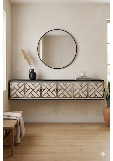 Da1238ats Arex Dresuar , Antre Hol Rafı Antrasit-traverten-silver 120cm