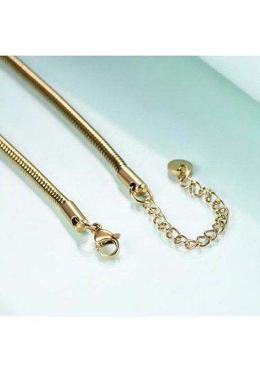 Yılan Zincirli Bileklik Trendy Titanyum Çelik 3mm All-match Basit Bileklik Altın