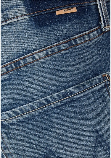 Mother Denim Şık Ve Rahat Kısa Paça Kot Pantolon Mavi