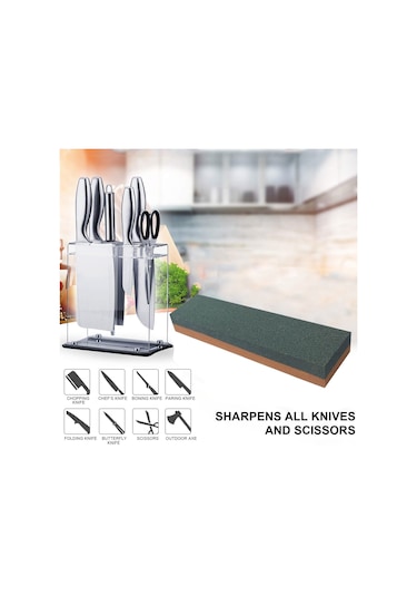 Yaleker 200/600 Tane Çift Taraflı Zımpara Taşı - Kalın Zımparalama - 200x50x25mm - Taban Yok