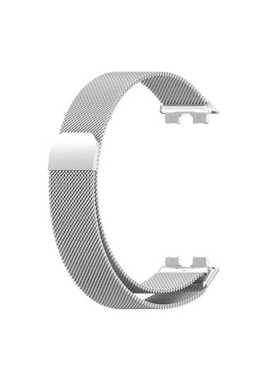 Huawei Band 8 Uyumlu Kordon Mıknatıslı Metal Hasır Kayış