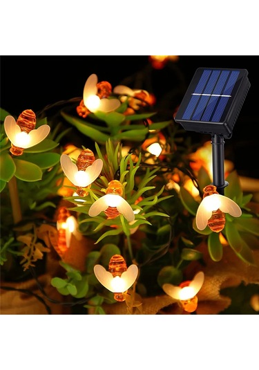 Allilit 20led Güneş Işıklı Arı Dekor Bahçe Parti Aydınlatma 0-5wmavi Mavi