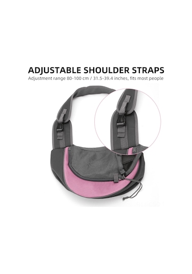 Samdoo Küçük Evcil Hayvanlar İçin透气klı Askılı Taşıma Çantası - Pembe S 3 Kg'a Kadar , Kolluklu, Ayarlanabilir Kemer, Güvenli Kilit Ve Çekmecik Tasarımı