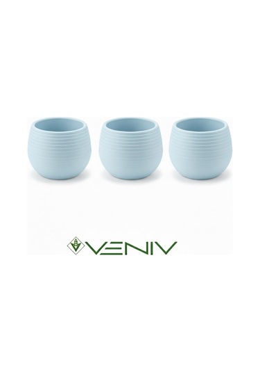 3 Adet Dekoratif Su Hazneli Saksı- 0.13l 3