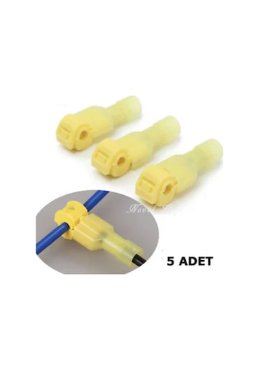 5 Takım T-soketli Kablo Kesmeden Elektrik Alma Seti 4-6 Mm2