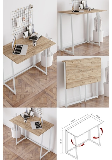 FahrettinKüçük Work001 Katlanır Çalışma Masas 120 CM Beyaz41 FahrettinKüçük Work001 Katlanır Çalışma Masas 120 CM Beyaz41