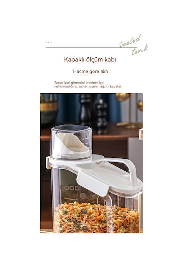 Neme Dayanıklı Mühürlü Tahıl Kutuları-beyaz