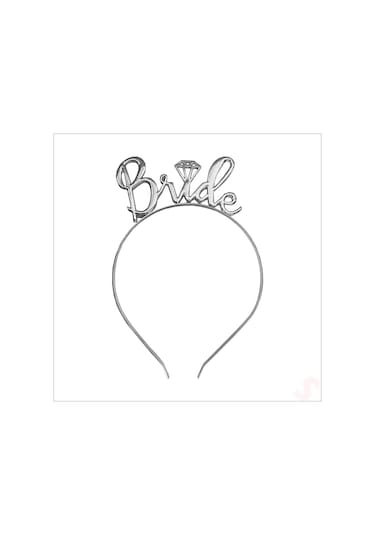 Bride To Be Kuşak Ve Bride Metal Taç Seti - Gümüş