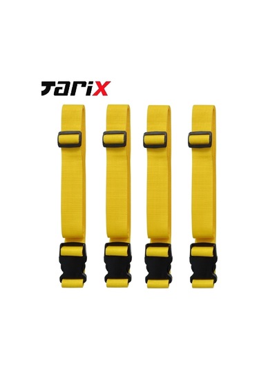 Tarix 4 Adet Sarı Valiz Kemeri + 2 Adet Kırmızı Valiz Etiketi Sarı