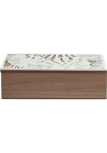 Decor Point Çapraz Kapamalı Çay Poşeti Kutusu, 24x7x14 Cm 285984859 Beyaz