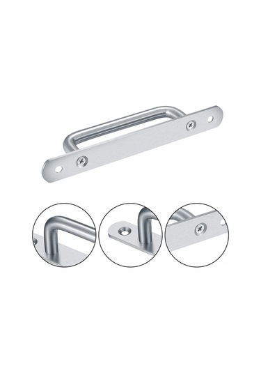 Fosenze Stainless Çelik Kaydırma Kapı Kolu Tabanlı - Dolap, Gardrop, Şube İçin 160mm Dayanıklı Tuş Kolu Seti 2 Adet