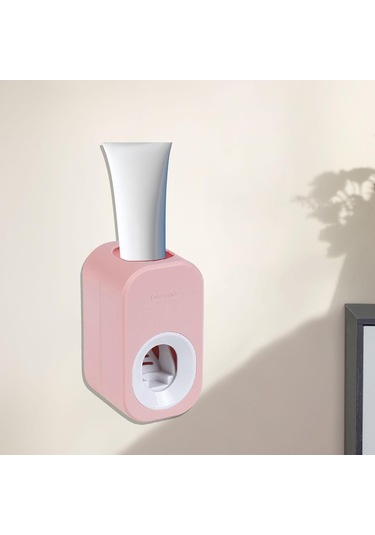 Suntek Magideal Ev Banyo Otel B İçin Otomatik Diş Macunu Dispenseri Pembe