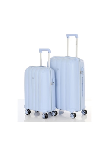 Mçs Polipropilen 2li Valiz Seti Orta & Kabin V305 S21yy1000076-set D546 Bebe Mavisi