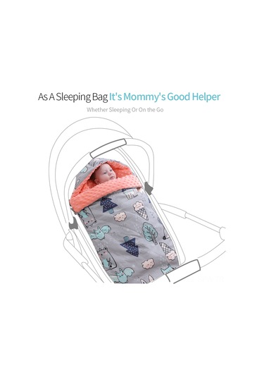 Maiyame Bebe Uyku Çantası - Pamuklu Bebek Battaniye, Çekmeceli Tasarım, Kol Ve Karın Bağı, Kelebek Desenli, Yorgan Değiştirme Kolaylığı, Sonbahar-kış Isısı, Bebek Arabası Battaniyesi Turuncu