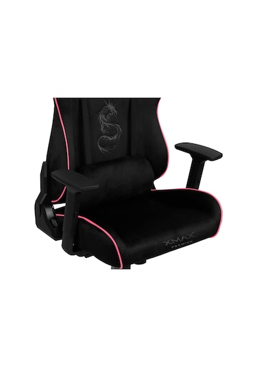 Rio Pus Balerion Terletmez Kadife Kumaş Siyah Gaming Oyuncu Koltuğu -4 Siyah