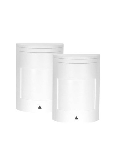 2 Adet Kablolu Geniş Açı Pır Hareket Sensörü - Giriş Engelleme Alarmı, 110 Algılama Açısı, 12m Mesafe, Zh-476 Modeli Beyaz Beyaz