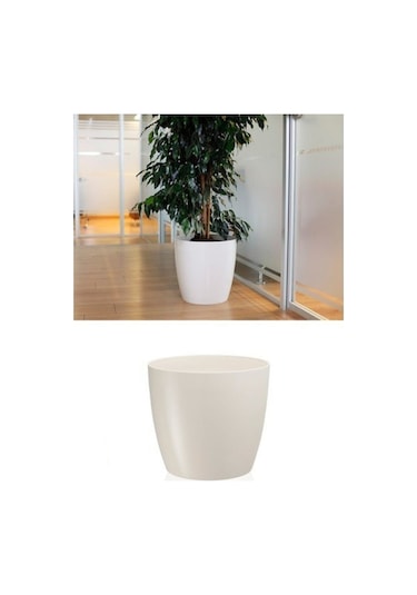 Ucuzzavm Beyaz Kristal Yakut Saksı 33 Lt