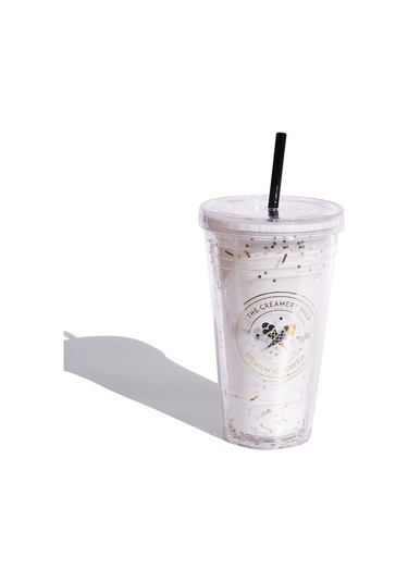 Yaz Tatlısı Çift Katlı Hasır Bardak Yaz Plastik Su Bardağı 3ox89w Beyaz