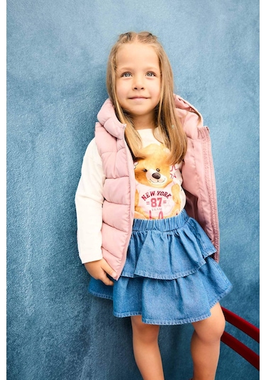 Defacto Kız Bebek Kapüşonlu Şişme Yelek A2475a525aubr86 Pembe