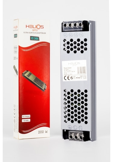 Helios Hs 3464  Opto Ultra Plus Slim 16,5A 200W 12V Led Trafosu