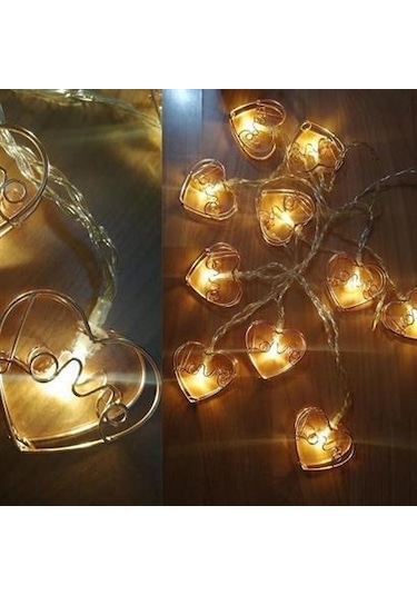 Kalpli Şerit Led Işık Zinciri Aydınlatma Doğum Günü Süs Işığı - Aa92yt1091yu Sıcak Beyaz