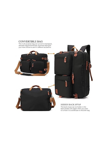Coolbell CB-5005 2'si 1 Arada 17,3" Laptop Sırt ve Omuz Çantası-Lacivert