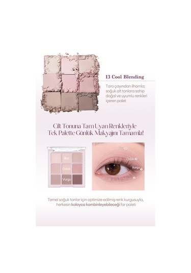 Dasique 3 Farklı Mat Dokuda Renk Seçenekleri Sunan Far Paleti Shadow Palette 13 Cool Blending 13 Cool Blending