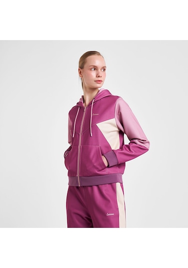Lescon 25n-2131 Kadın Fermuarlı Kapüşonlu Sweatshirt Violet
