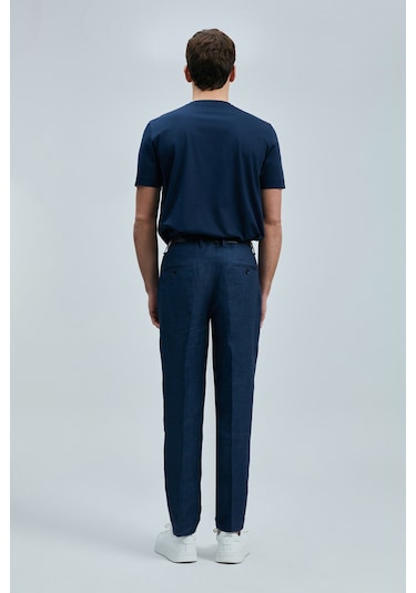 Lufian Erkek Bran Modern Grafik T-shirt 111020262 Lacivert Lacivert