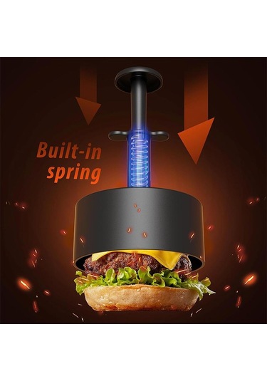 Gri Doldurulmuş Burgerler İçin Hamburger Presi Burger Patty Maker Sığır Eti Sebzeli Maker Kalıp Burger Köftesi Pişirme Barbekü İçin Mükemmel Gri