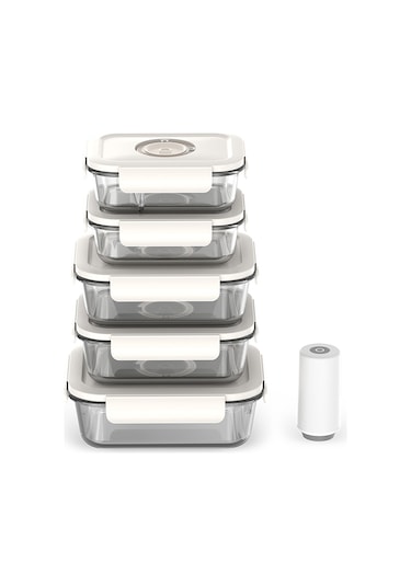Aryıldız Vacuum & Fresh 25 Parça Saklama Kabı Seti Şeffaf