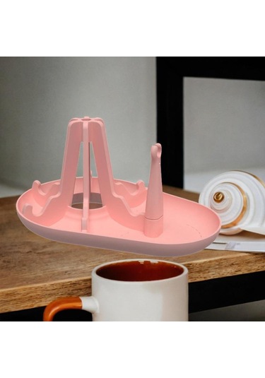 Suntek Kahve Kupa Su Bardak Rafı Taşınabilir Şişe Pembe
