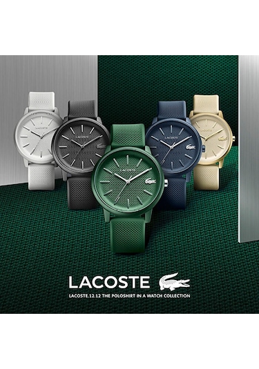 Lacoste LAC2011238 Silikon Yeşil 42 mm Erkek Kol Saati
