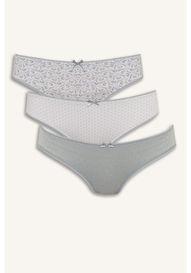 Defacto 3lü Brief Külot-fall İn Love F3059ax25augr130 Gri