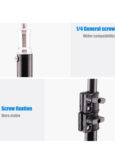 Pazly Stüdyo Tripod, Led Selfie Işığı, Zemin Braketi, Cep Telefonu Tutucu