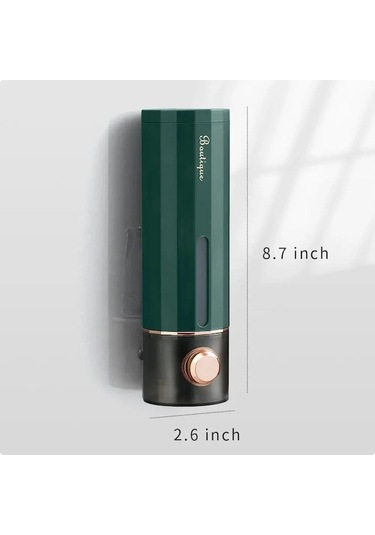 Novahub Yeşil Deliksiz Sabunluk El Dezenfektanı Duvar Askısı Basın Dağıtıcı Ev Otel Duş Jeli Şampuan Kutusu Duvara Montaj Yeşil