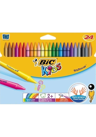 Bic Kids Plastidecor Silinebilir Elleri Kirletmeyen Pastel Boya  24 Renk