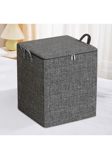 Unimarket Kapaklı Saklama Kutuları Büyük Dolap Keten Kumaş Kabı Katlanabilir Dolap Organizatörleri Giysiler Için Dalı Saplı Giysi Saklama Kutuları Oturma Odası Yorgan Yastıklar Yorgan D X2zwrm