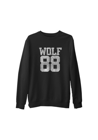 Exo - Wolf 88 Siyah Erkek Kalın Sweatshirt