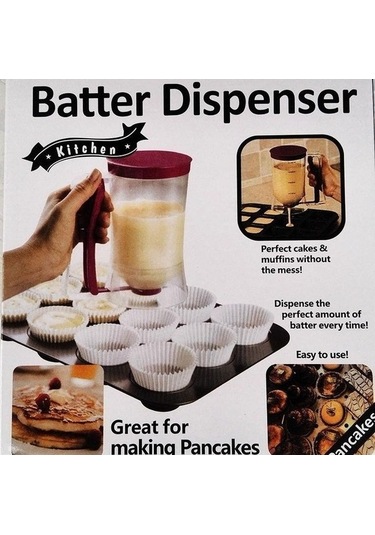 Pazly Hamur Dağıtıcı, Krema Ayırıcı & Kek Ölçme Kabı Seti, 7 Aksesuar, Pratik Pişirme Aracı Pembe