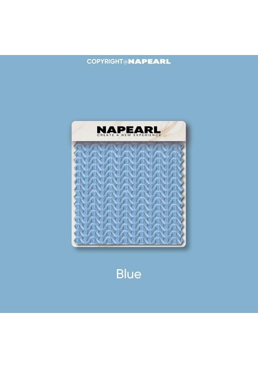 1 Adet Napearl İçi Boş Kılçık Desen Yatak Odası Pencere Sırf Perde W100cm X L130cm Mavi