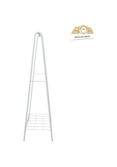 Oval Telli Beyaz Butik Askısı Konfeksiyon Askılık Elbise Askılığı Beyaz