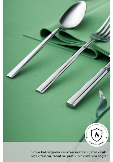 Emsan Penta 18 Parça 6 Kişilik Tatlı Çatal Kaşık Bıçak Seti