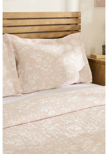 Kaşmir Home Eternal Çift Kişilik Yatak Örtüsü Takımı Rose Pembe