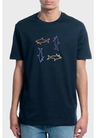 Paul & Shark Erkek T Shirt 24411088 013 Lacivert Lacivert