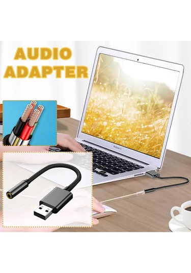 Usb - 3,5 Mm Ses Jakı Adaptörü Usb - Aux Ses Jakı Harici Stereo Ses Kartı Kulaklıklar, Hoparlörler, Ps4, Ps5, Pc, Dizüstü Bilgisayarlar, Masaüstü Bilgisayarlar İçin