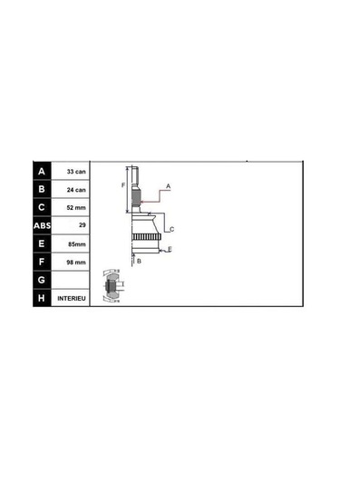ECOFIX KRL1452ECF Aks Kafası Combo Ccorsa Cmerıva 03- 1,7Cdtı Dıs Absli(Z17Dth)