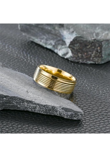 Gümüş Yeni Ürün Titanyum Çelik Erkek Yüzük Moda Mizaç İş Tarzı Çift Yüzük Gandal Takı 12 Gümüş